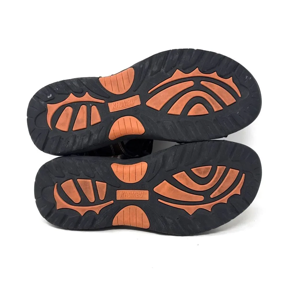 Khombu Noah Sport Sandals Mens Size 10 Brown Comfort Hook & Loop Outdoors Hiking